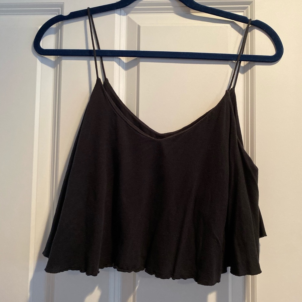 Black cropped top